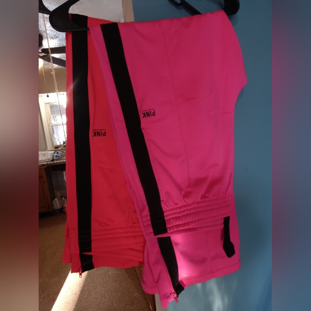 3 pairs For $60 Victoria Secret Jogging Pants neon Pink, orange and blue